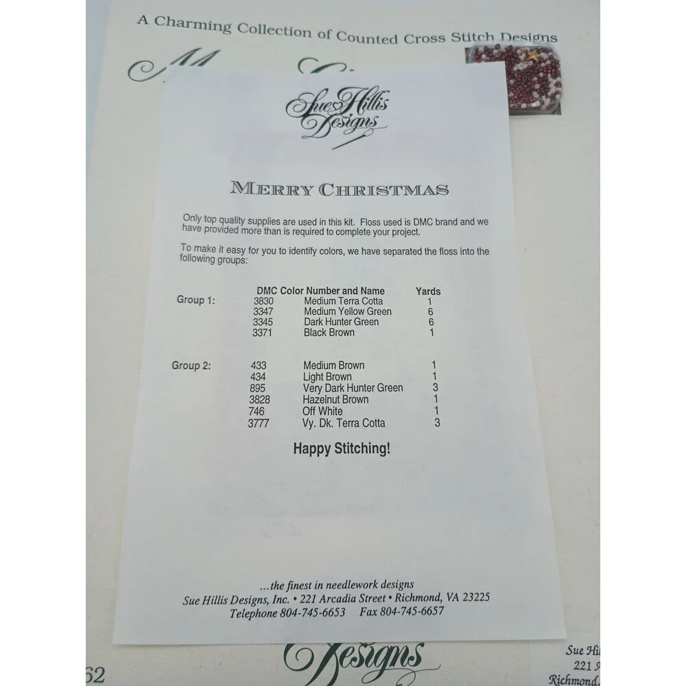 Sue Hillis Designs Counted Cross Stitch Complete Kit Merry Christmas L162